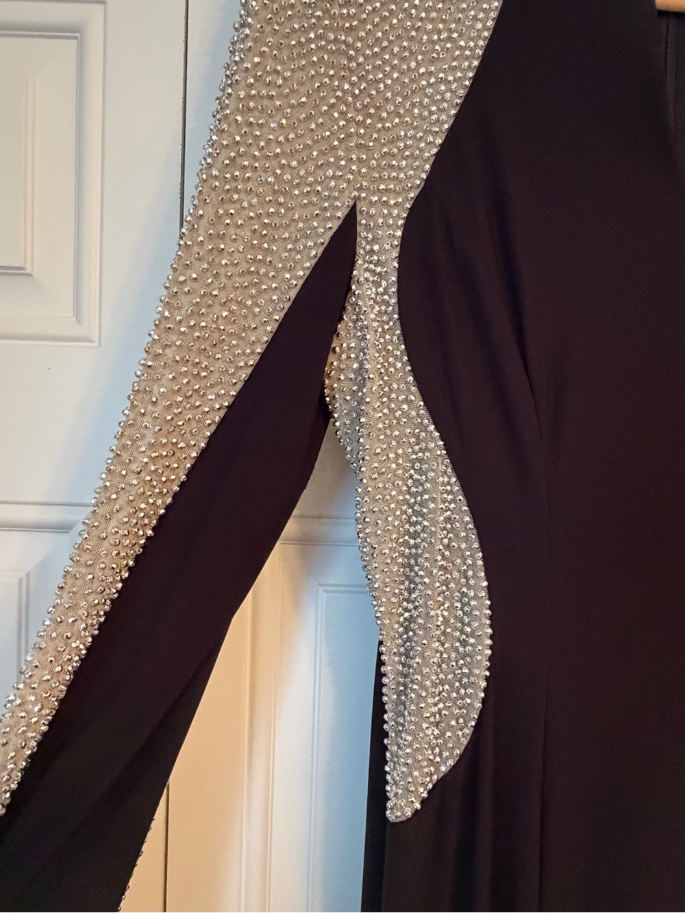 Xscape Black Evening Gown Wedding Formal Mother Grandmother Bride Dress - Picture 3 of 7